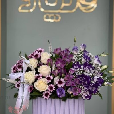 باکس گل پریسا با هارمونی بنفش دل انگیز