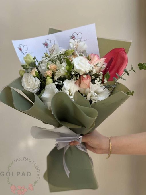 دسته گل سپیدمهر نبض زندگی